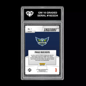 Graded 10 Paige Bueckers #1 2025-26 Panini Instant RC Rookie Card  Basketball