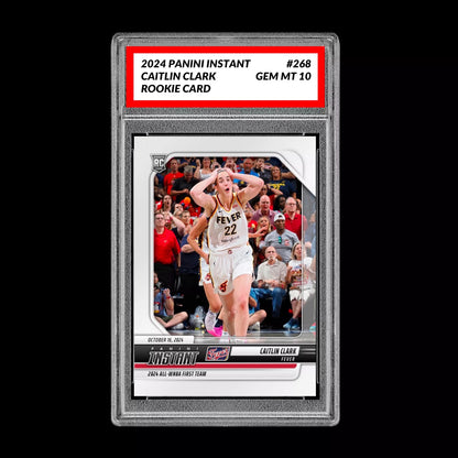 Graded 10 Caitlin Clark #268 RC Rookie Card WNBA All Team 2024 Panini Instant Basketball