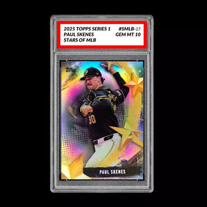 Graded 10 Paul Skenes 2025 Topps Series 1 Stars of MLB Insert Pirates #SMLB-27 Baseball