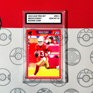 Graded 10 Brock Purdy RC Rookie Card 2022 Pro Set San Francisco 49ers Football Football