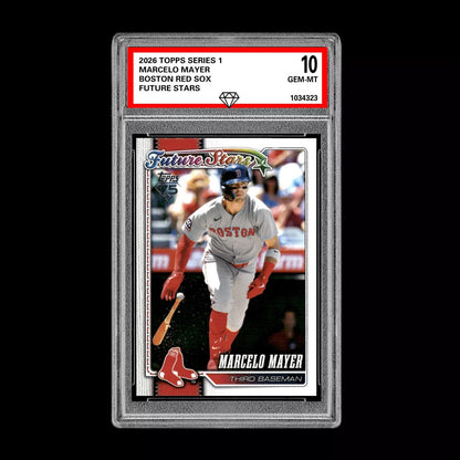 Graded 10 Marcelo Mayer Future Stars RC 2026  Topps Series 1 Boston Red Sox Baseball