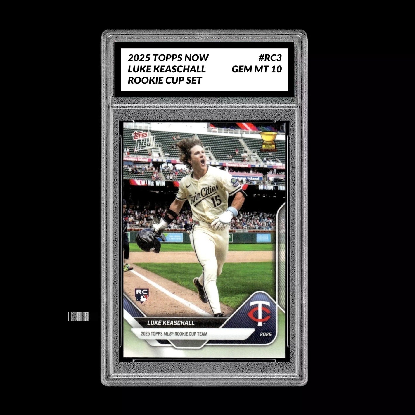 Graded 10 Luke Keaschall RC Rookie Cup 2025 Topps Now #RC3 TWINS Baseball