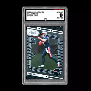 Graded 10 Drake Maye 2024 Panini Absolute - Rookies #103 Silver (RC) GEM MT Football