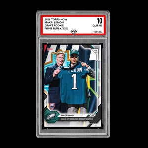 Graded 10 Makai Lemon 2026 TOPPS NOW RC Rookie Card Eagles PRESALE Football