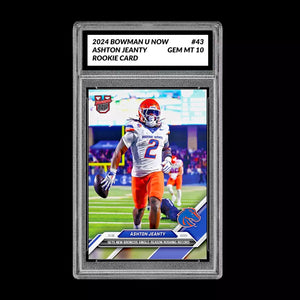 Ashton Jeanty RC 2024 Bowman U Now 1st Graded 10 NCAA Rookie Card #43 Heisman Football