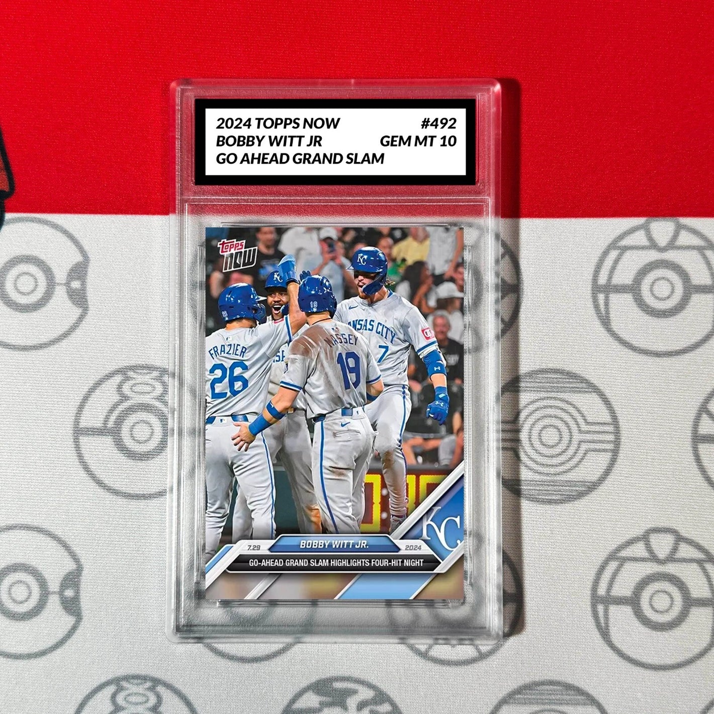 Graded 10 2024 Topps Now MLB #492 Bobby Witt Jr. Kansas City Royals Baseball