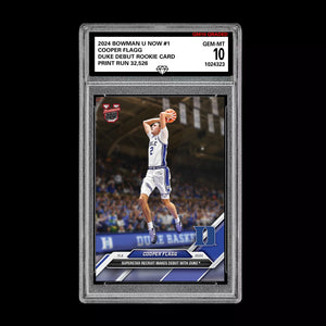 Graded 10 Cooper Flagg #1 Debut Duke RC Rookie 2024-25 Bowman U Now Card Basketball
