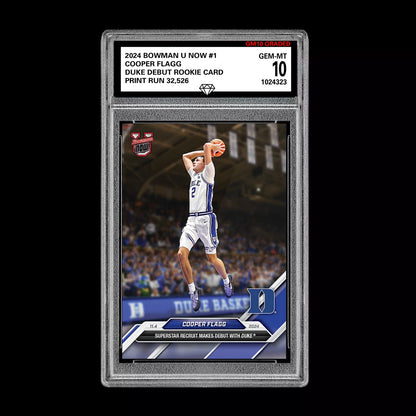 Graded 10 Cooper Flagg #1 Debut Duke RC Rookie 2024-25 Bowman U Now Card Basketball