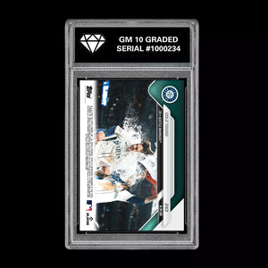 Graded 10 Cole Young 2025 Topps Now #243 RC Rookie CALL UP Seattle Mariners Baseball