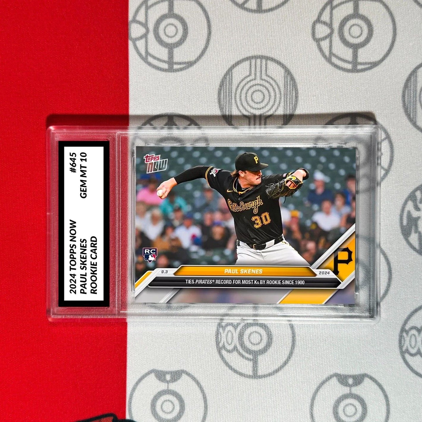 Graded 10 Paul Skenes Rookie Card #645 Pittsburgh RC 2024 Topps NOW Baseball