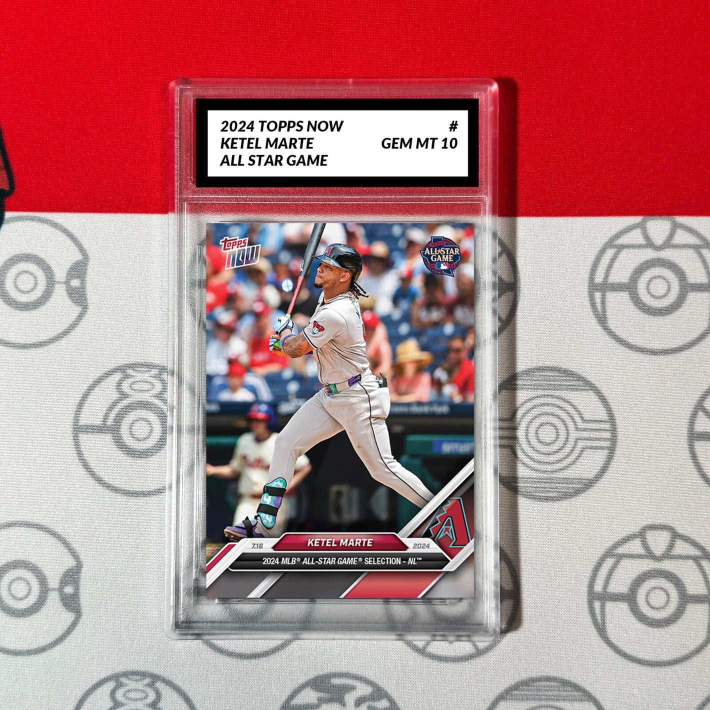Graded 10 2024 Topps Now KETEL MARTE All Star ARIZONA DIAMONDBACKS Baseball