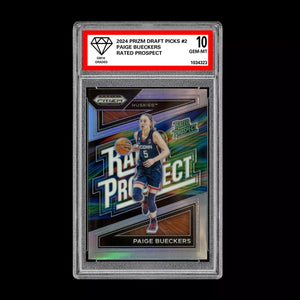 Graded 10 Paige Bueckers #2 RC 2024 Panini Prizm Draft Picks Rated Rookie Card Basketball