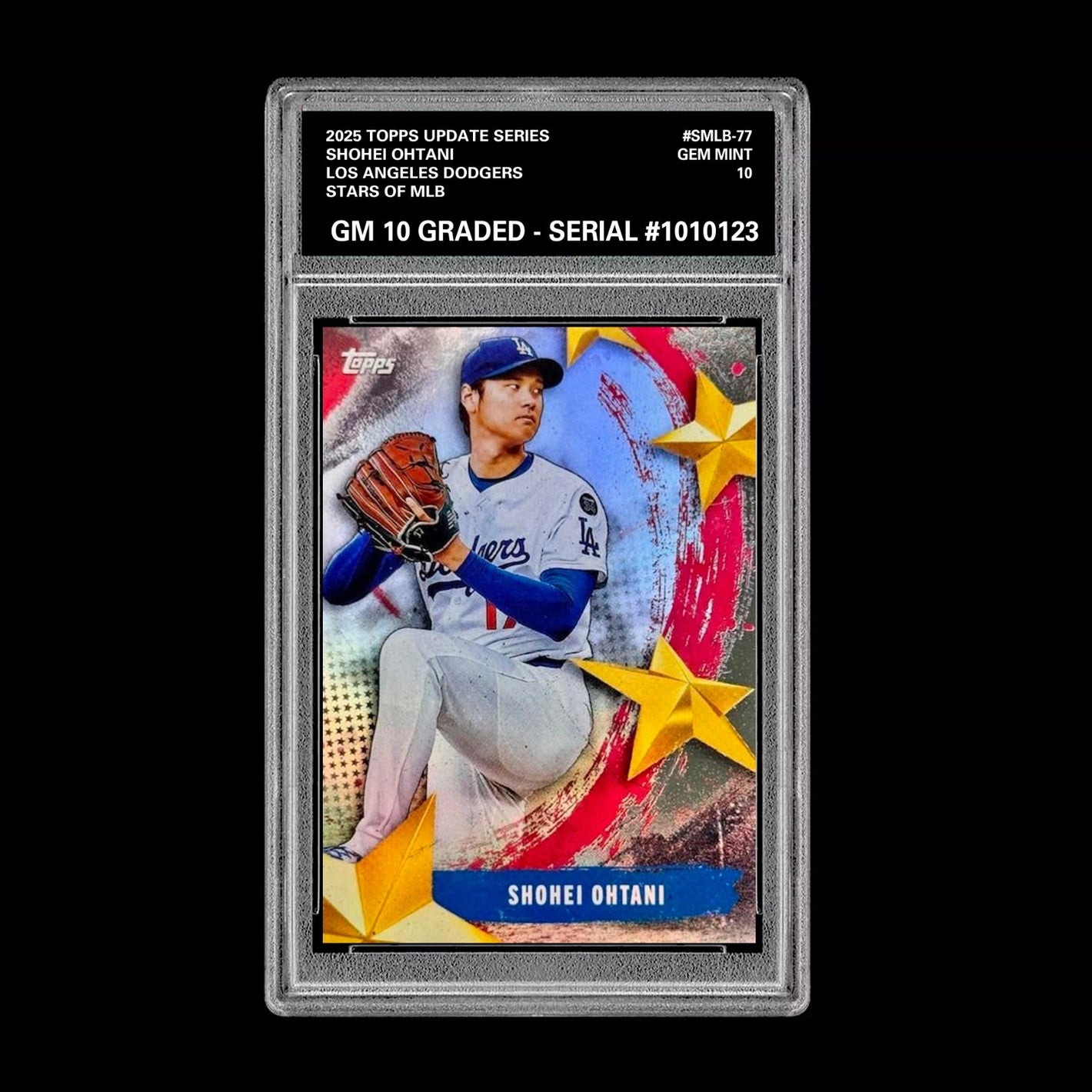 Graded 10 Shohei Ohtani Stars Of MLB Topps Update #SMLB-77 Los Angeles Dodgers Baseball