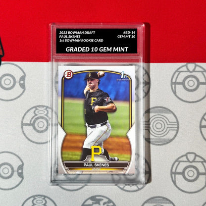 Graded 10 Paul Skenes RC 2023 1st Bowman Paper Draft #BD-14 Topps Rookie Card Baseball
