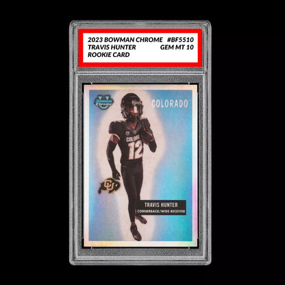 Graded 10 Travis Hunter 2023 Bowman U Chrome #55BF10 1955 RC Rookie Draft Card N/A