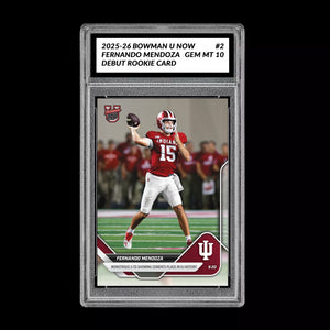 Graded 10 Fernando Mendoza RC Rookie Card 2025-26 Bowman U Topps Now #17  Football