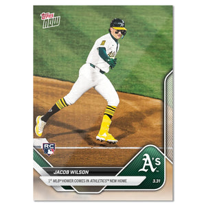 Graded 10 Jacob Wilson Card #27 1st MLB Homer RC Rookie 2025 Topps Now  Baseball