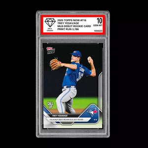 Graded 10 Trey Yesavage MLB Debut Rookie RC Card 2025 MLB Topps NOW 716  Baseball