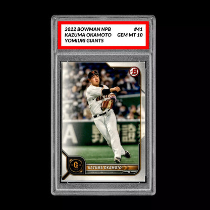 GRADED 10 2022 BOWMAN NPB KAZUMA OKAMOTO #41  BLUE JAYS PROSPECT Baseball