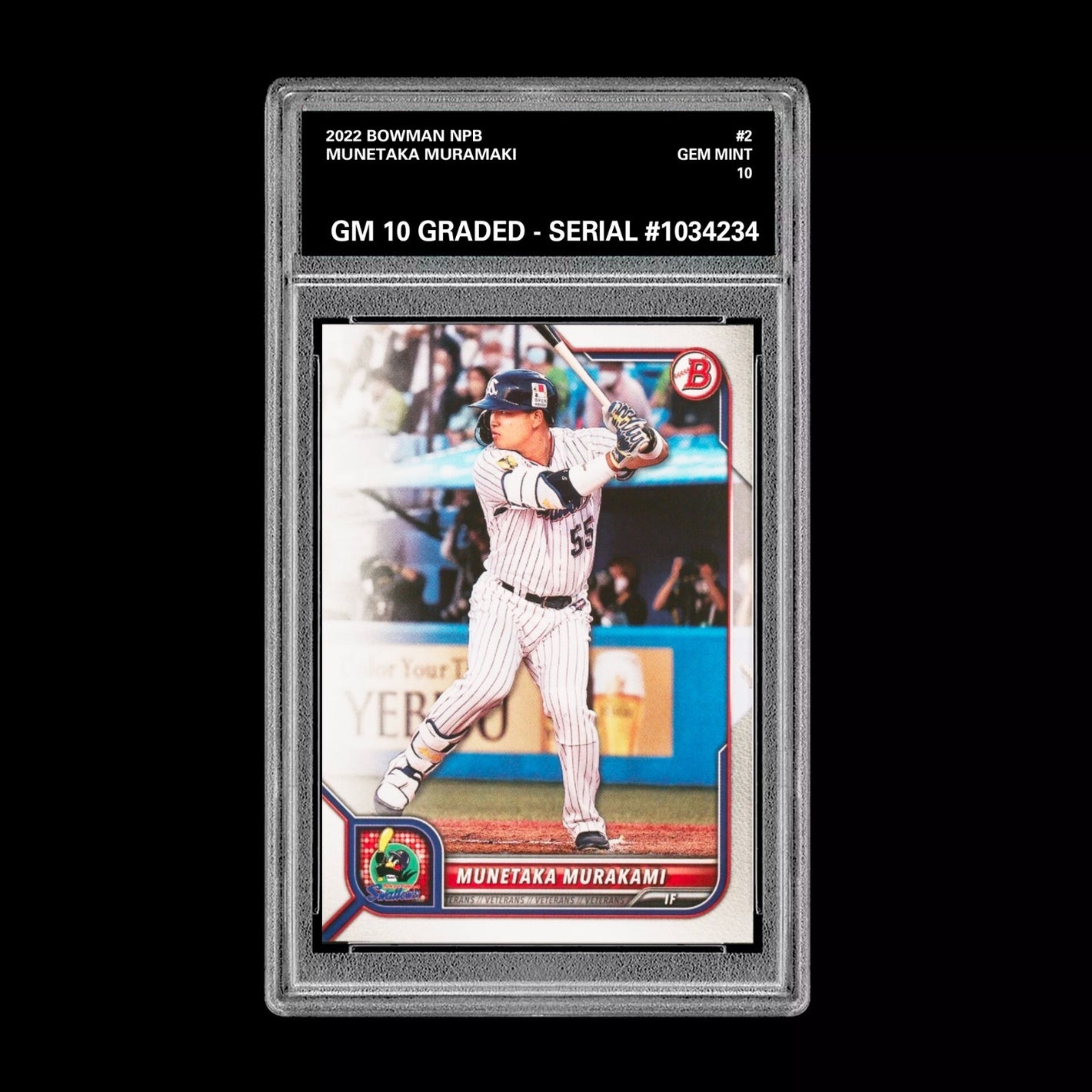 Graded 10 Munetaka Murakami 2022 Bowman NPB Japanese Baseball Card RC Rookie Baseball