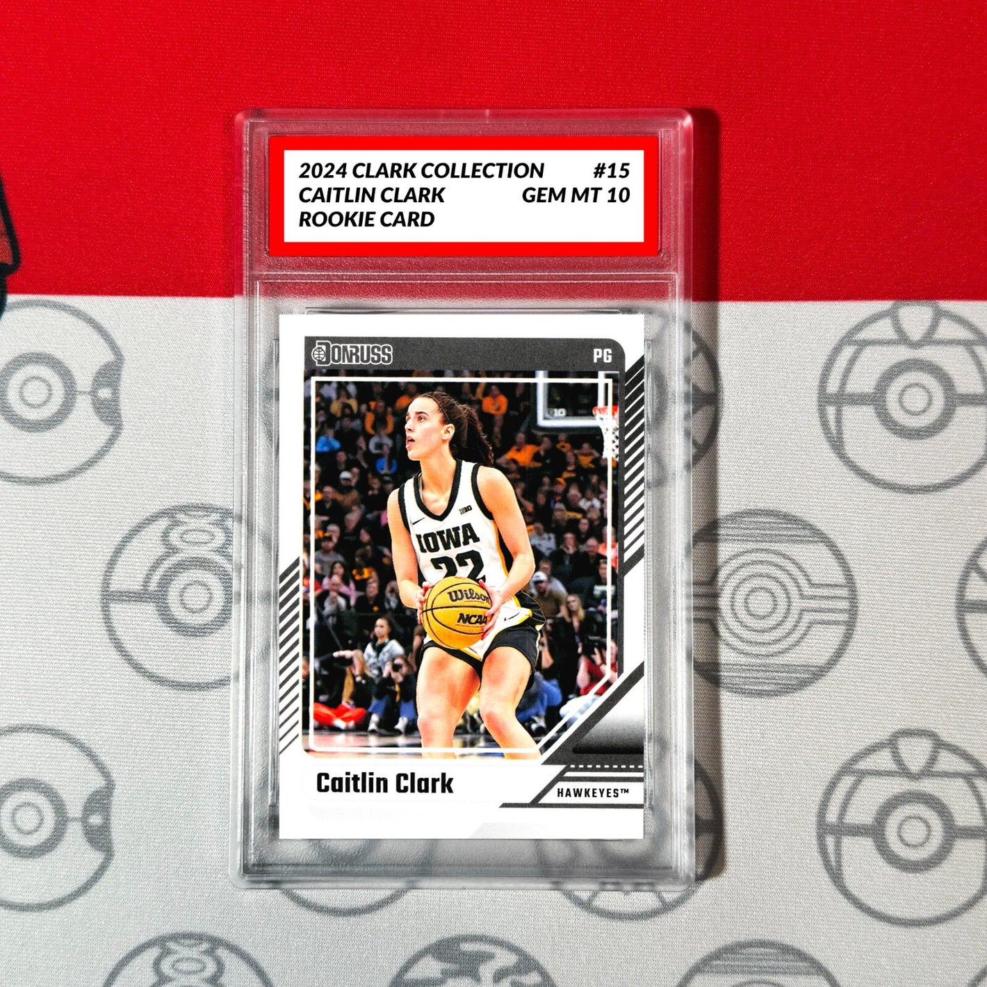 Graded 10 Caitlin Clark Rookie Card RC 2024 Panini Donruss Clark Collection #15 Basketball