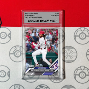 Graded 10 Call Up 2024 MLB TOPPS NOW James Wood Card #367 Rookie RC Card Baseball