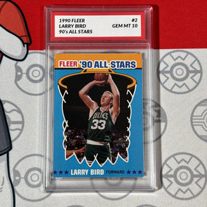 Graded 10 Larry Bird #2/12 1990-91 Fleer All-Stars Boston Celtics GEM MT HOF Basketball