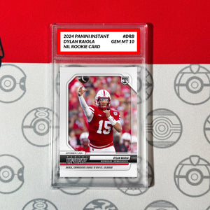 Graded 10 DYLAN RAIOLA RC Rookie Card 2024 Panini Instant #DRB Nebraska Football
