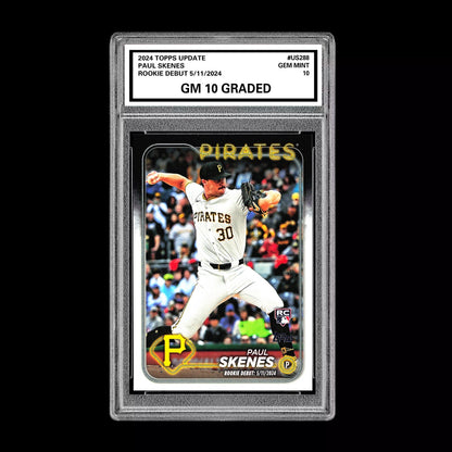 Graded 10 Paul Skenes Rookie DEBUT Card 2024 MLB TOPPS UPDATE US288 Pirates RC Baseball