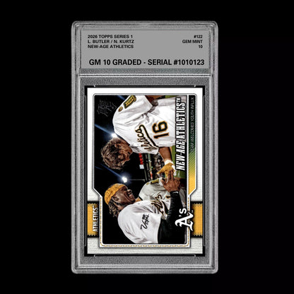 Graded 10 Lawrence Butler / Nick Kurtz 2026  Topps Series 1 Athletics Baseball
