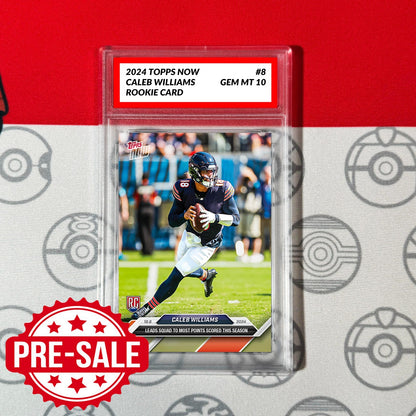 Graded 10 Caleb Williams #8 RC NFL Bears Rookie 2024 Topps Now Football