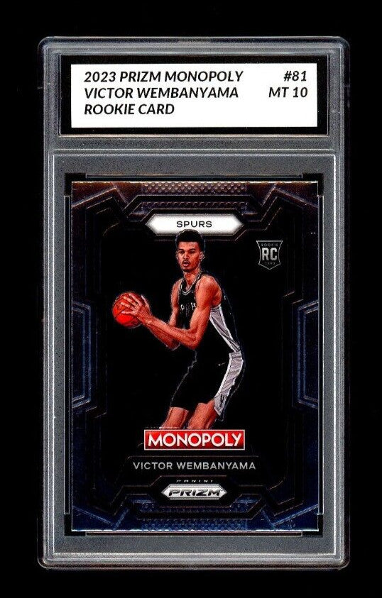GRADED 10 2023 Prizm Monopoly #81 Victor Wembanyama Rookie Card Basketball