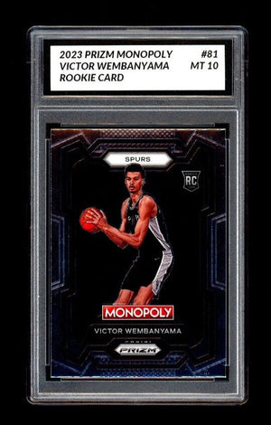 GRADED 10 2023 Prizm Monopoly #81 Victor Wembanyama Rookie Card Basketball