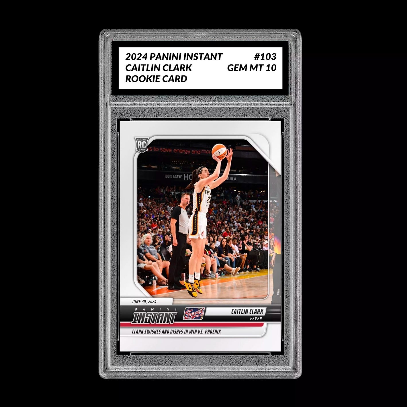 Caitlin Clark Graded 10 #103 2024 Panini Instant WNBA RC Rookie Indiana Fever Basketball