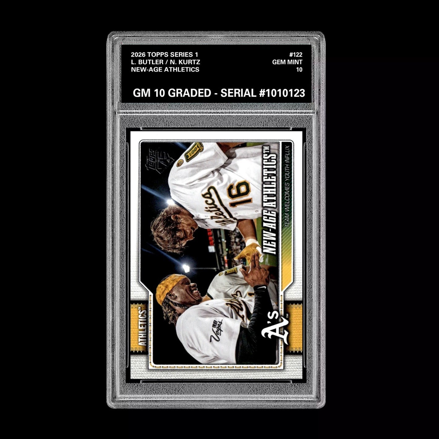 Graded 10 Lawrence Butler / Nick Kurtz 2026  Topps Series 1 Athletics Baseball
