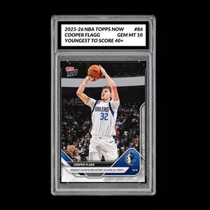 Graded 10 Cooper Flagg RC Rookie Card 2025-26 NBA Topps Now #86 Dallas Presale Basketball