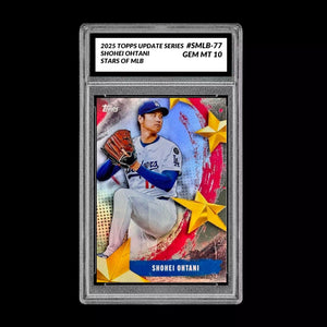Graded 10 Shohei Ohtani Stars Of MLB Topps Update #SMLB-77 Los Angeles Dodgers Baseball