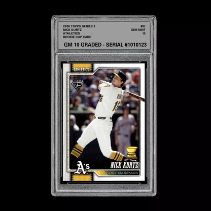 Graded 10 Jacob Wilson #240 RC Rookie Cup Card 2026 MLB Topps Athletics Baseball