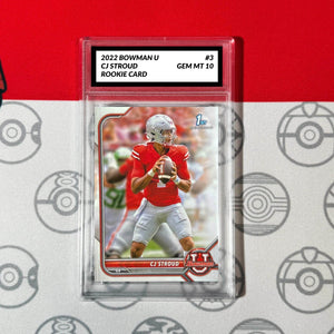 Graded 10 CJ STROUD 2022 Bowman U #3 1st Bowman Rookie Prospect Card RC Football