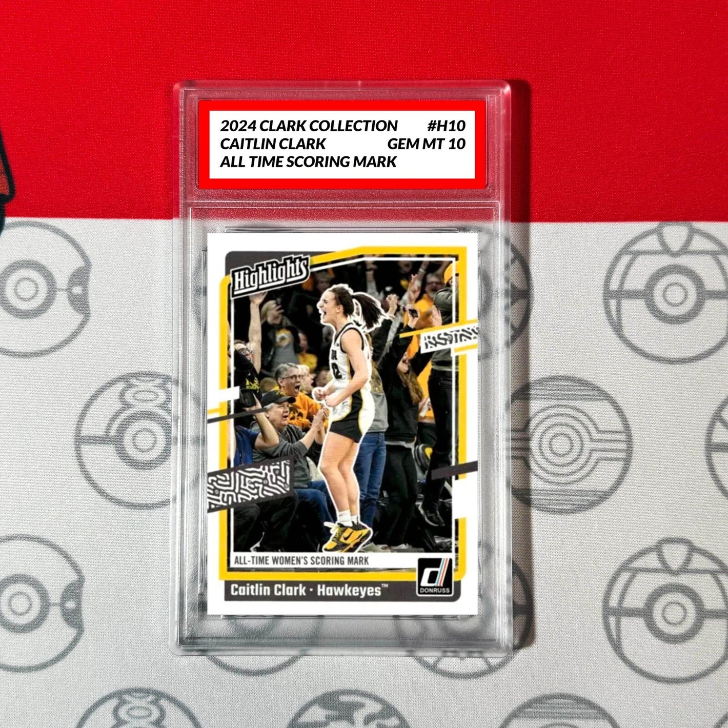 Graded 10 Caitlin Clark Rookie Card RC 2024 Panini Donruss Collection #H10 Basketball