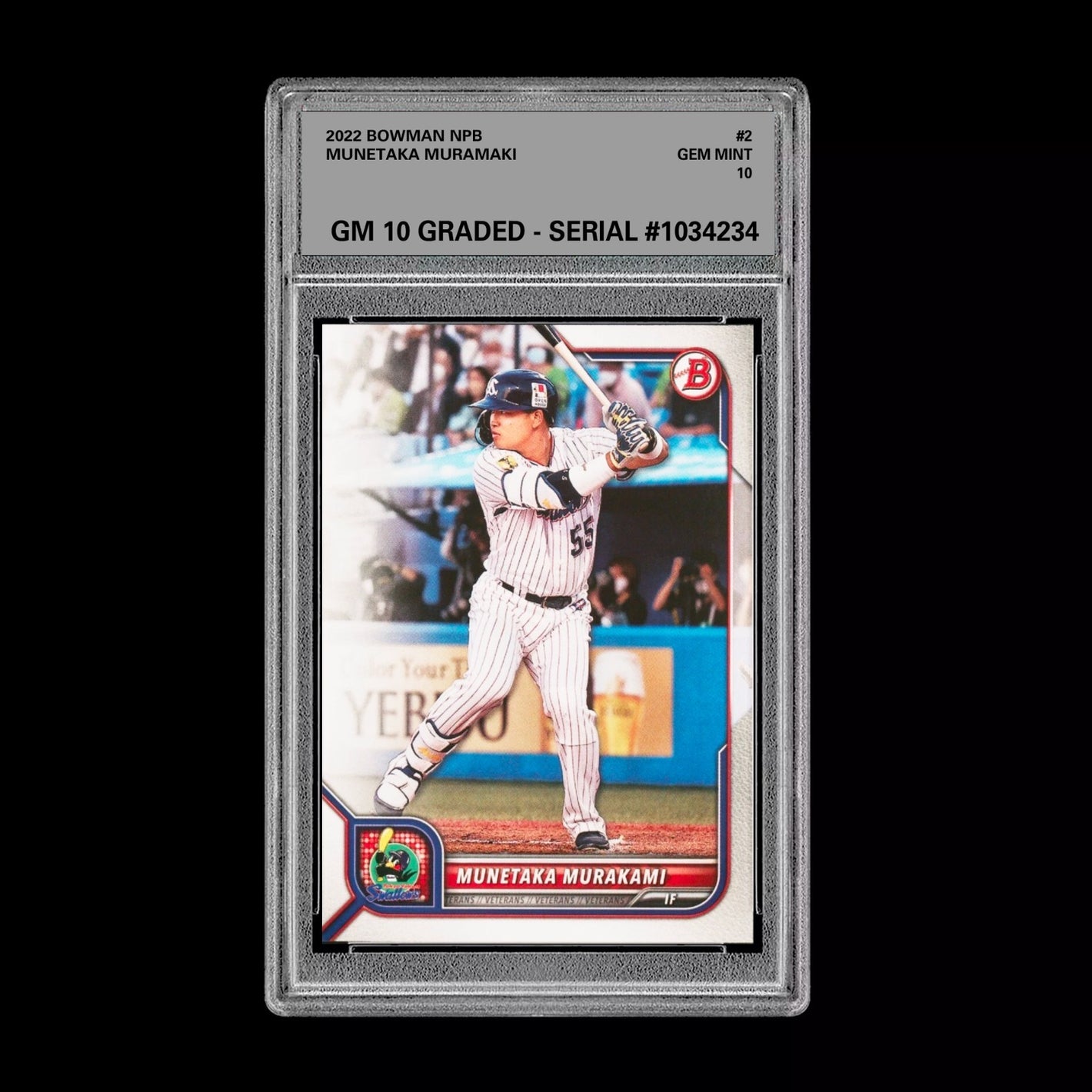 Graded 10 Munetaka Murakami 2022 Bowman NPB Japanese Baseball Card RC Rookie Baseball