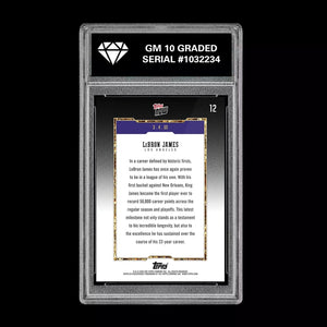 Graded 10 LeBron James #12 2025 Topps NOW Basketball 50k Points Lakers  Basketball