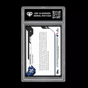Graded 10 Cam Schlittler Rookie RC Card #41 2026 Topps NOW Yankees  Baseball