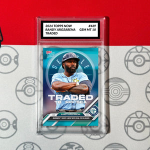 Graded 10 Randy Arozarena TRADED #469 2024 MLB TOPPS NOW Card Seattle Baseball