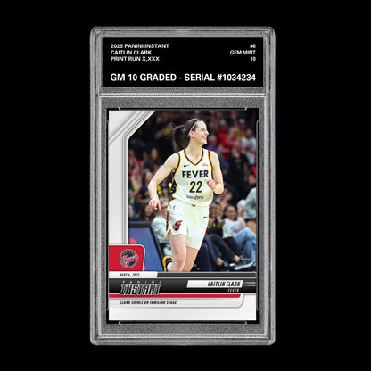 Graded 10 Caitlin Clark #6 2025-26 Panini Instant WNBA INDIANA FEVER  Basketball