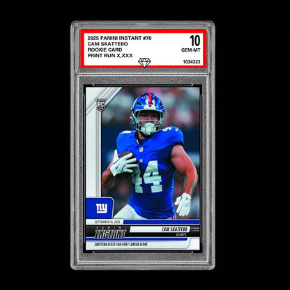 GM10 Graded 10 CAM SKATTEBO RC ROOKIE SP 2025 Panini Instant NFL #70  Football