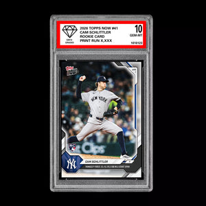 Graded 10 Cam Schlittler Rookie Card 41 2026 Topps NOW Yankees PRESALE Baseball