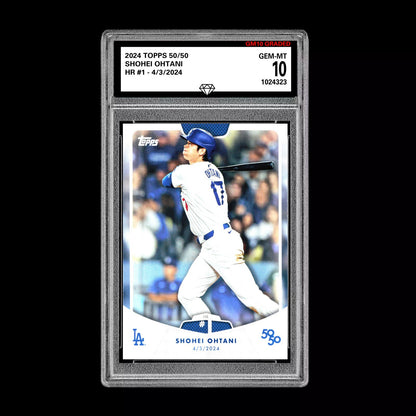 Graded 10 SHOHEI OHTANI HR #1 - 2024 Topps 50/50 Card #2 Dodgers MLB History Baseball