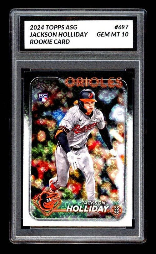 Graded 10 2024 Topps All-Star Game Jackson Holliday #697 RC Rookie Card Variant Baseball