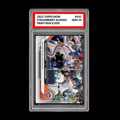 Graded 10 Darryl Strawberry Pete Alsonso - 2025 Topps Now #541 NY Mets Baseball